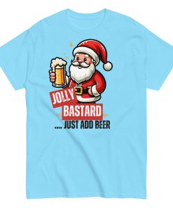 Jolly Bastard Just Add Beer Funny Christmas T-shirt For Men