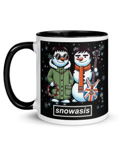 Snowasis Christmas Mug Oasis Liam & Noel Gallagher Snowman