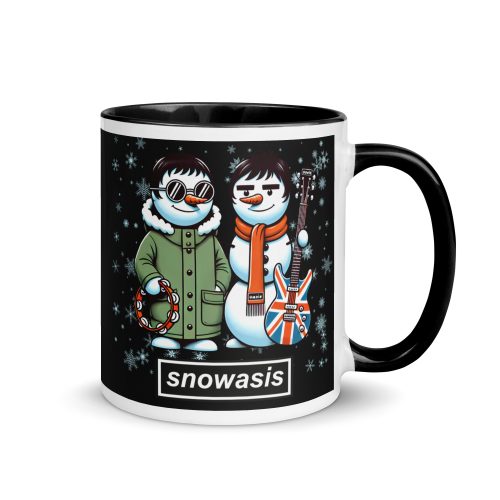 Snowasis Christmas Mug Oasis Liam & Noel Gallagher Snowman