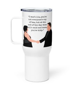 Smithy & Nessa Valentine’s Travel mug with a handle