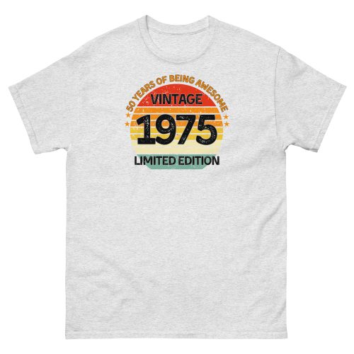 Vintage 1975 Limited Edition T-shirt 50th Birthday Gift