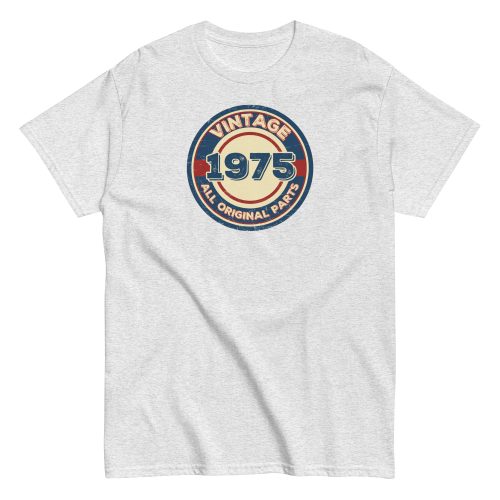 1975 Birthday Gift T-shirt Vintage All Original Parts 50th