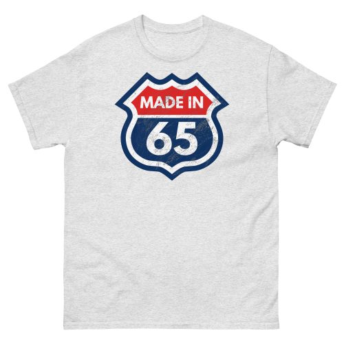 1965 Birthday T-Shirt Gift Made in 65 US Route Sign