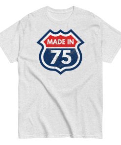 1975 Birthday Year Gift T-Shirt Made in 75 Route Sign