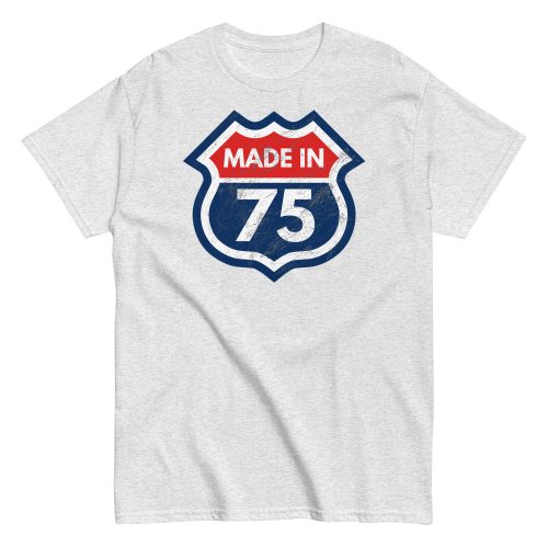 1975 Birthday Year Gift T-Shirt Made in 75 Route Sign