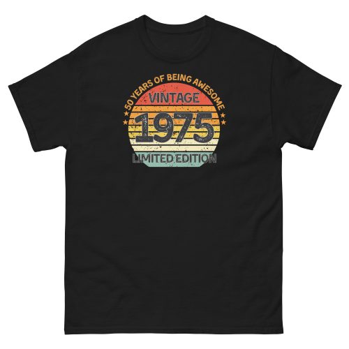 Vintage 1975 Limited Edition T-shirt 50th Birthday Gift