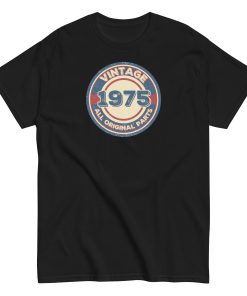 1975 Birthday Gift T-shirt Vintage All Original Parts 50th