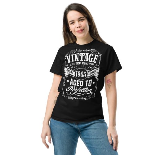 Vintage 1965 Aged To Perfection T-Shirt 1965 Birthday Gift Tee