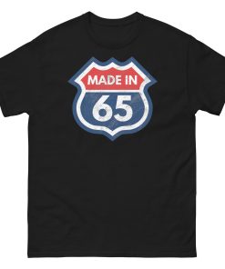 1965 Birthday T-Shirt Gift Made in 65 US Route Sign
