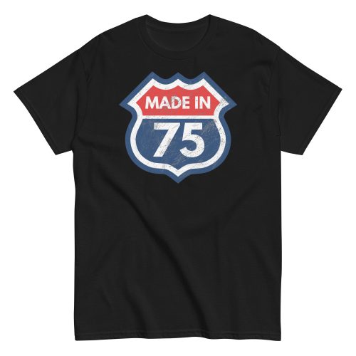 1975 Birthday Year Gift T-Shirt Made in 75 Route Sign