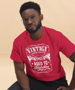 Vintage 1965 Aged To Perfection T-Shirt 1965 Birthday Gift Tee