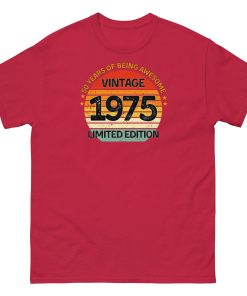Vintage 1975 Limited Edition T-shirt 50th Birthday Gift