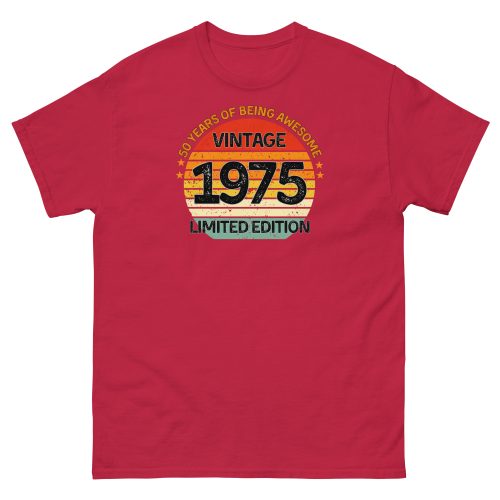 Vintage 1975 Limited Edition T-shirt 50th Birthday Gift