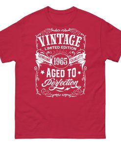 Vintage 1965 Aged To Perfection T-Shirt 1965 Birthday Gift Tee
