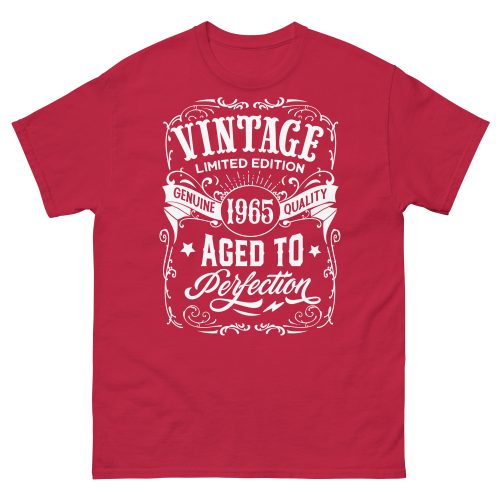 Vintage 1965 Aged To Perfection T-Shirt 1965 Birthday Gift Tee