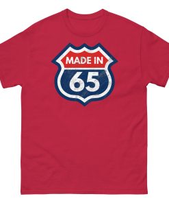 1965 Birthday T-Shirt Gift Made in 65 US Route Sign