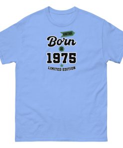 Vintage Born In 1975 Limited Edition T-shirt 50th Birthday Tee