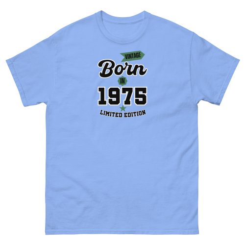 Vintage Born In 1975 Limited Edition T-shirt 50th Birthday Tee