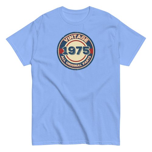 1975 Birthday Gift T-shirt Vintage All Original Parts 50th