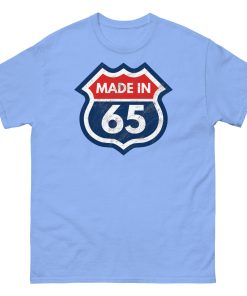 1965 Birthday T-Shirt Gift Made in 65 US Route Sign