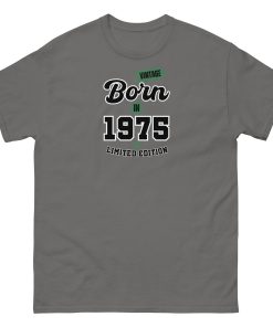 Vintage Born In 1975 Limited Edition T-shirt 50th Birthday Tee