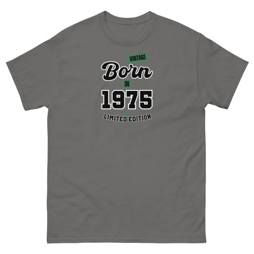 Vintage Born In 1975 Limited Edition T-shirt 50th Birthday Tee
