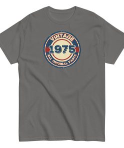 1975 Birthday Gift T-shirt Vintage All Original Parts 50th