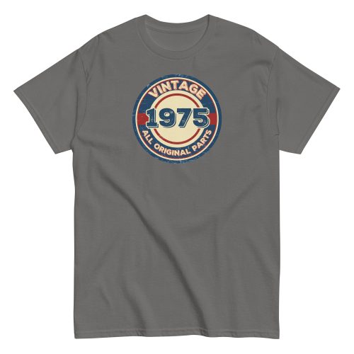 1975 Birthday Gift T-shirt Vintage All Original Parts 50th