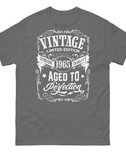 Vintage 1965 Aged To Perfection T-Shirt 1965 Birthday Gift Tee