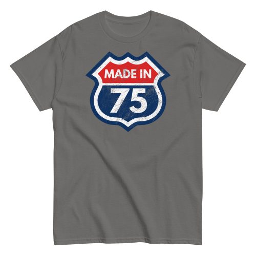 1975 Birthday Year Gift T-Shirt Made in 75 Route Sign