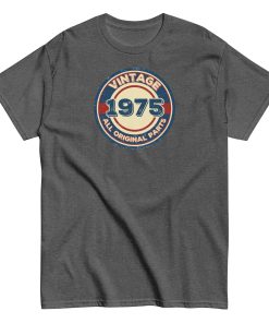 1975 Birthday Gift T-shirt Vintage All Original Parts 50th