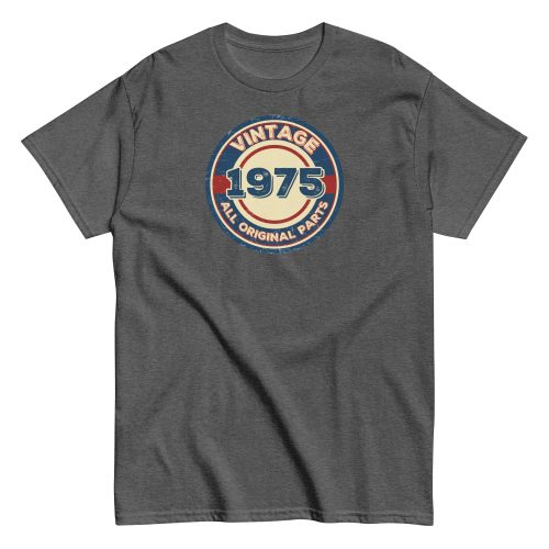 1975 Birthday Gift T-shirt Vintage All Original Parts 50th