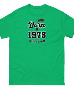 Vintage Born In 1975 Limited Edition T-shirt 50th Birthday Tee