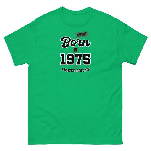 Vintage Born In 1975 Limited Edition T-shirt 50th Birthday Tee