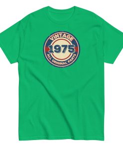 1975 Birthday Gift T-shirt Vintage All Original Parts 50th