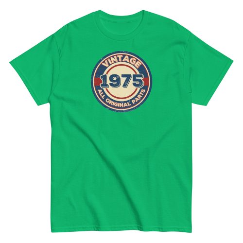 1975 Birthday Gift T-shirt Vintage All Original Parts 50th