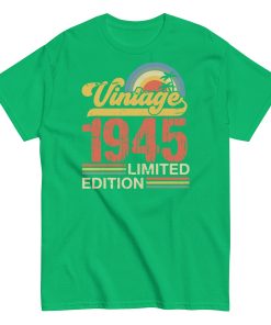 Vintage 1945 T-shirt Design Limited Edition Birth Year Gift