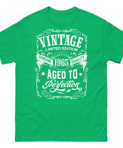 Vintage 1965 Aged To Perfection T-Shirt 1965 Birthday Gift Tee