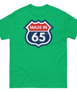1965 Birthday T-Shirt Gift Made in 65 US Route Sign