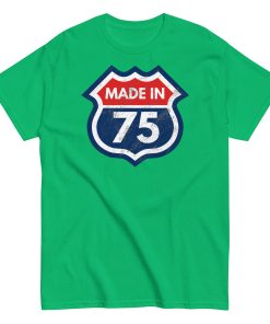 1975 Birthday Year Gift T-Shirt Made in 75 Route Sign