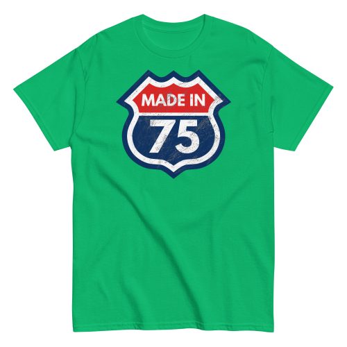 1975 Birthday Year Gift T-Shirt Made in 75 Route Sign