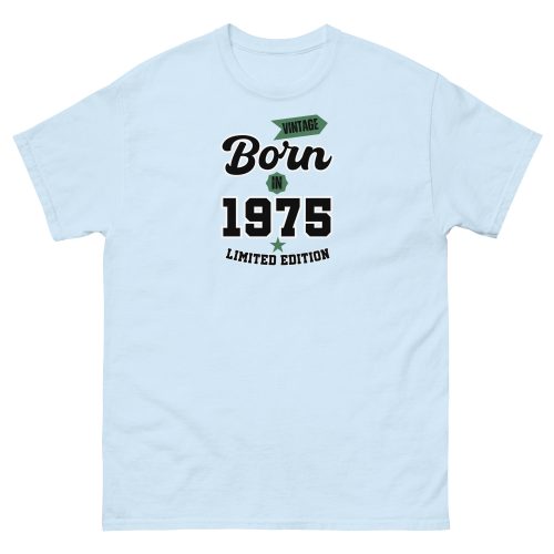 Vintage Born In 1975 Limited Edition T-shirt 50th Birthday Tee