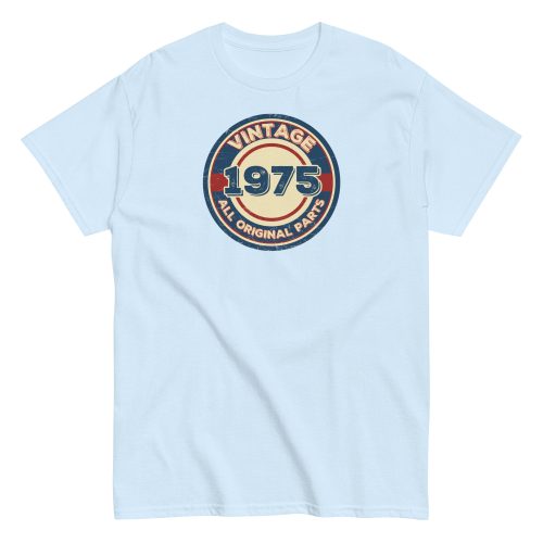 1975 Birthday Gift T-shirt Vintage All Original Parts 50th