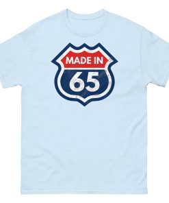 1965 Birthday T-Shirt Gift Made in 65 US Route Sign
