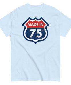 1975 Birthday Year Gift T-Shirt Made in 75 Route Sign