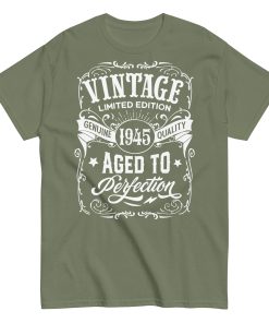 Vintage 1945 Aged To Perfection Gift T-shirt 1945 Birth Year