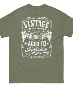 Vintage 1965 Aged To Perfection T-Shirt 1965 Birthday Gift Tee