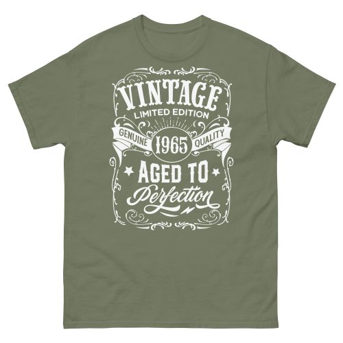 Vintage 1965 Aged To Perfection T-Shirt 1965 Birthday Gift Tee