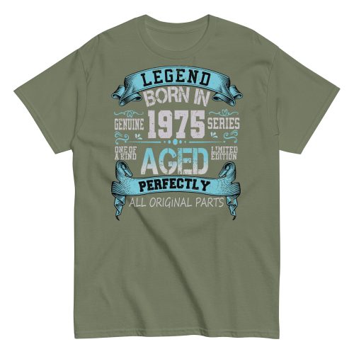 1975 Birthday Year Gift T-shirt Born In 1975 Legend Aged Perfectly