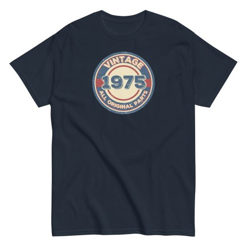 1975 Birthday Gift T-shirt Vintage All Original Parts 50th
